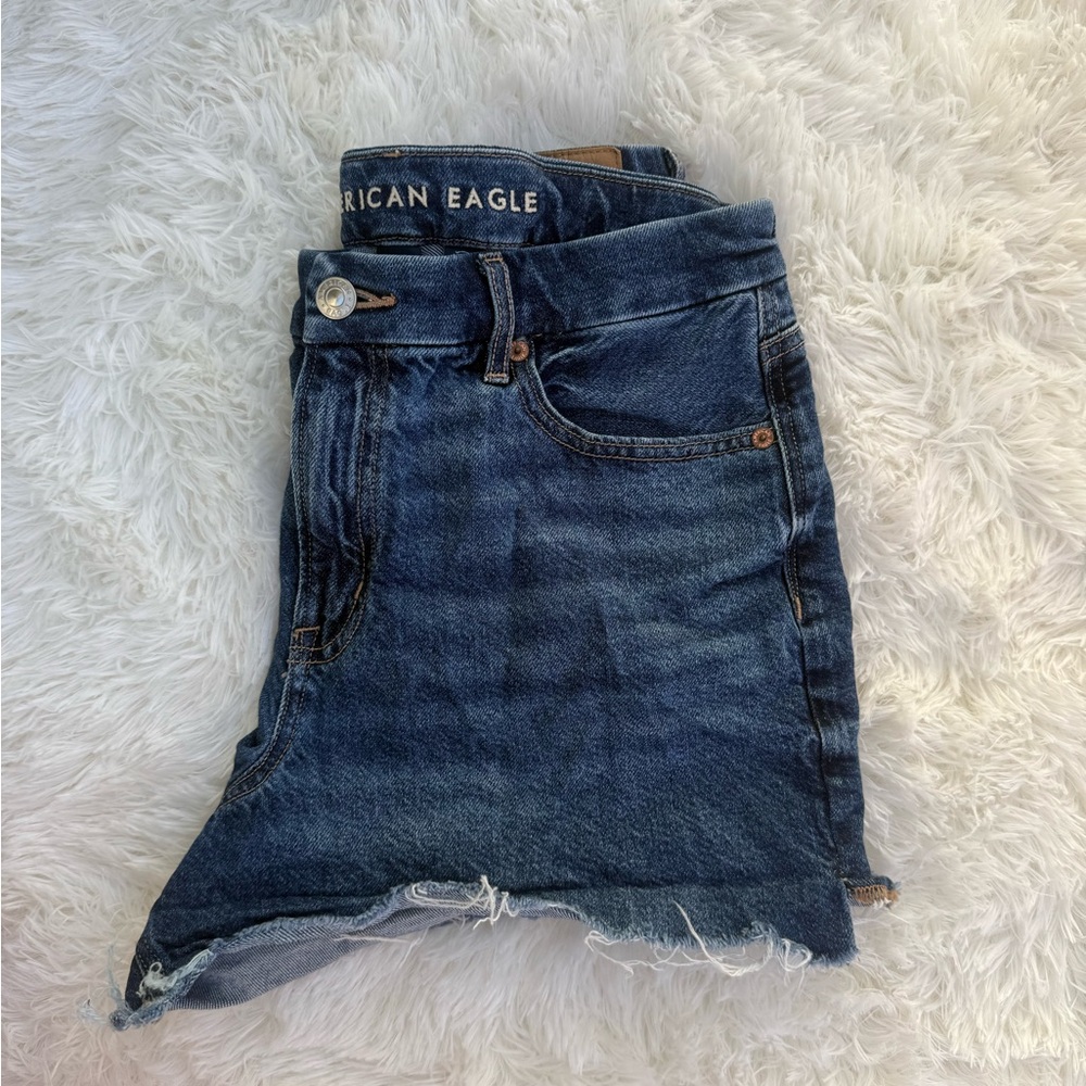 American Eagle Outfitters Dark Blue Jean Shorts - Picture 3 of 4